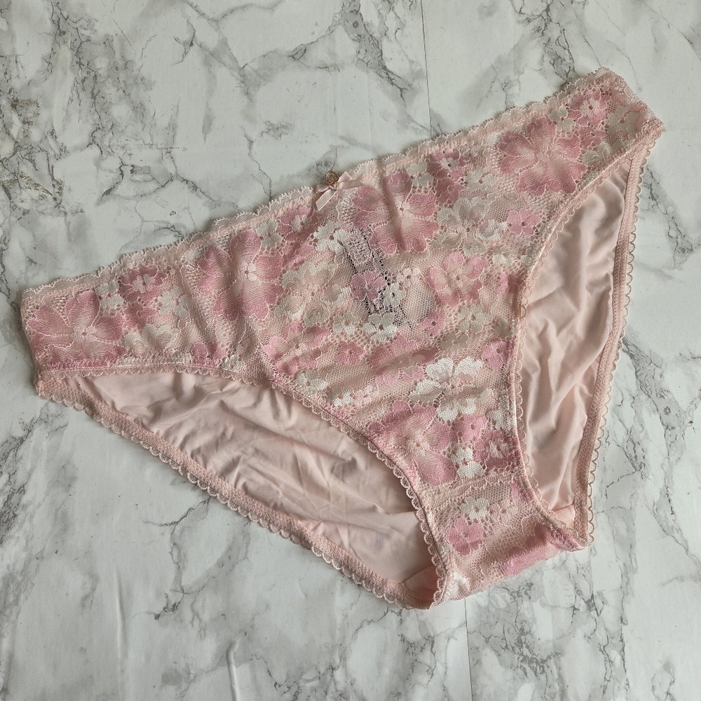 BODY BY VICTORIA Lace-front Bikini Panty XL